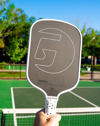 Gamma Obsidian 16 Carbon Fiber Pickleball Paddle with 16mm Core, Comfortable Molded Foam Handle, and Customizable Handle Weight System