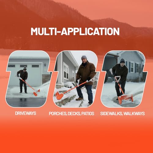 Litheli Electric Snow Shovel Cordless 20V, Lightweight Battery Powered Snow Blower with 4.0Ah Battery, Easy Snow Removal Tool for Driveways, Sidewalks, Patios and Decks