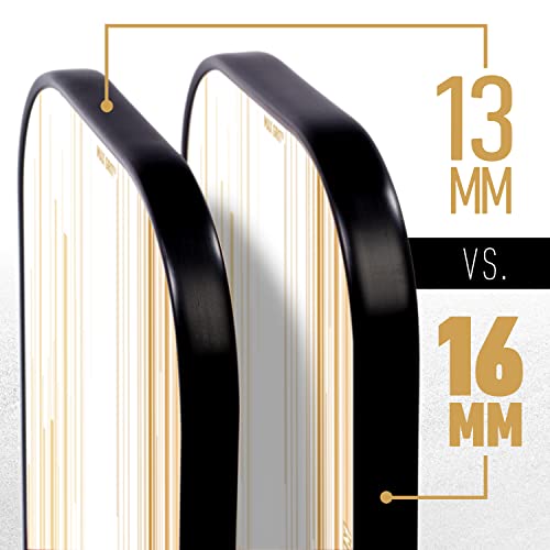 Franklin Sports Pro Pickleball Paddles - Signature Series Pro Paddle with MaxGrit Surface - USA Pickleball (USAPA) Tournament Approved - 16mm Polypropylene Core - Gold