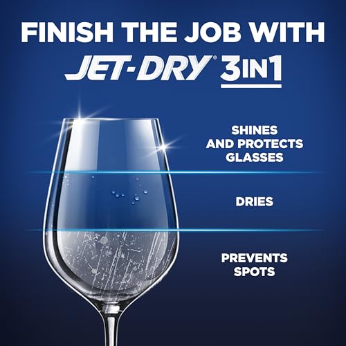 Finish Jet-Dry Dishwasher Rinse Aid, Compatible with Dishwasher Detergent, Prevents Spots & Residues, Dries, Shine & Protects, 32 oz, 315 washes