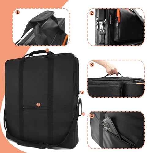 Amazing Fair Solar Panel Storage Bag Compatible with 2 Jackery 100W / 200W, Padded Portable Solar Panel Travel Bag Compatible with Jackery SolarSaga (100W | 25.2"×22"×4.5")