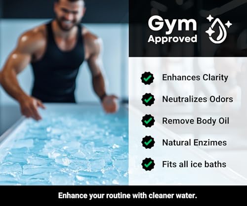 Alaskey All-in-One Cold Plunge Water Treatment – Cleaner, Clarifier, Softener & Stabilizer with Natural Chitosan for Fresh, Crystal-Clear Ice Baths | Advanced Odor Prevention