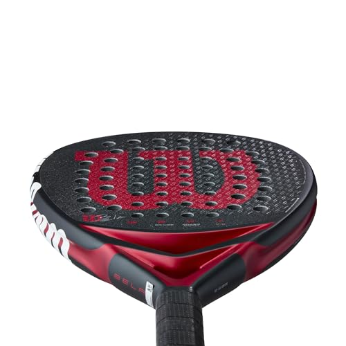 Wilson Bela V3 Padel Racket - Black/Red, Grip Size 2-4 1/4"