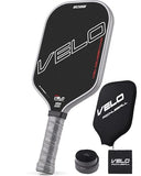 Velo Pickleball, Pickleball Paddles, Professional Carbon Fiber Pickleball Paddle w/Control & Spin, Dual Foam Injected Edge for Large Sweet Spot, 16mm Core, Non-Slip Long Handle, USAPA Approved