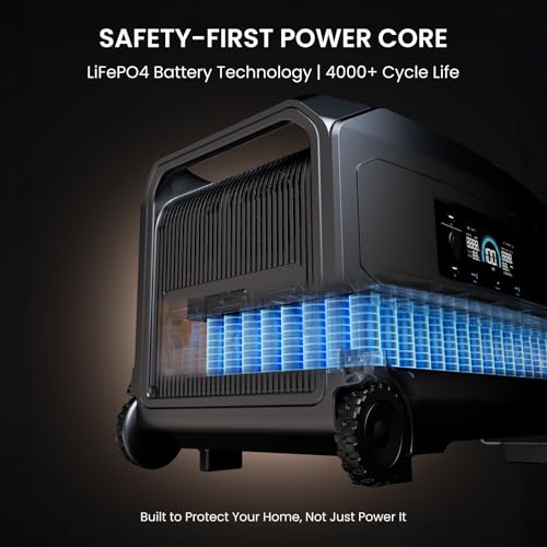 OUPES Guardian 6000 Solar Generator Kit: 4608Wh Power Station with 6000W Output (7200W Boost), 120V/240V Dual Voltage, 2x240W Solar Panels for Off-Grid Home Backup & Emergency Power