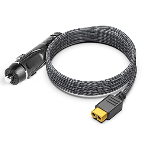 CASIMY XT60 Extension Charging Cable DC Car Charger to Car Cigarette Lighter Plug Compatible with EF ECOFLOW Delta River Bluetti EB55 Anker 757 767 Portable Power Station Solar Generator DC Adapter