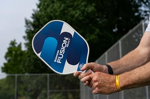 Gamma Fusion Power Pickleball Paddle, 8.25-Inch Wide Fiberglass Surface Maximizes Hit Potential for All Skill Levels, Black