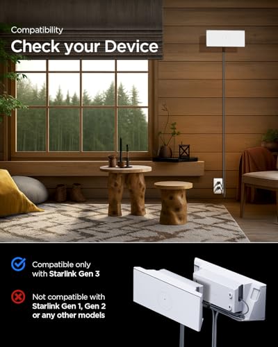 Spigen Wall Mount Designed for Starlink Gen 3 with Cable Organizer Tie, Caddy, Starlink Standard V3 2 in 1 Mesh Router Power Supply Mounting Kit, Wall Holder Stand - White (Design Patent Pending)
