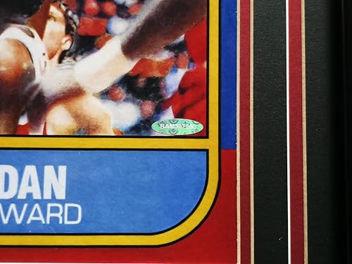 Michael Jordan Autographed Framed 1986 Fleer Rookie Basketball Card #57 Blow Up Poster UDA Holo #BAM307260