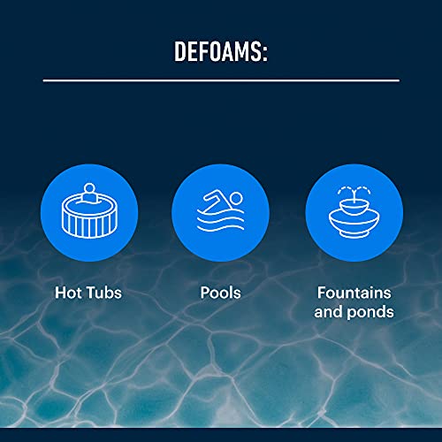 Essential Values Hot Tub Foam Eliminator - 2 Pack Pool & Spa Defoamer (32oz/ Bottles) - Eliminate Foam Without Harsh Hot Tub Chemicals - Safe Silicone AntiFoam