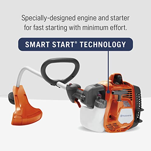 Husqvarna 130C Gas String Trimmer, 28-cc 2-Cycle, 17-Inch Curved Shaft Gas Weed Wacker with Tap N' Go Trimmer Head for Quick Line Feed