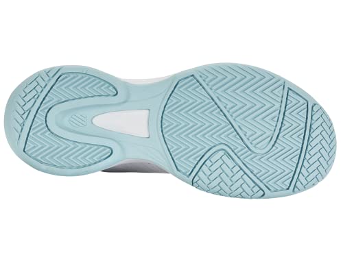K-Swiss Women's Court Express Pickleball Shoe, White/Blue Glow, 8.5 M