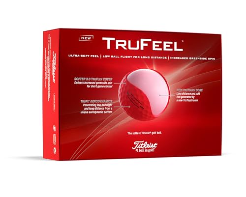 Titleist TruFeel Golf Balls, Matte Red (One Dozen)