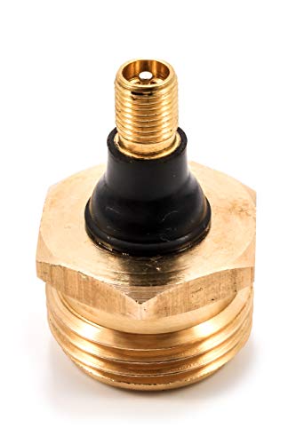 Camco RV Brass Blow Out Plug - Essential RV Winterizing Tool - Heavy-Duty Brass Construction - Helps Clear Your Water Lines During RV Winterization and Dewinterization (36153)
