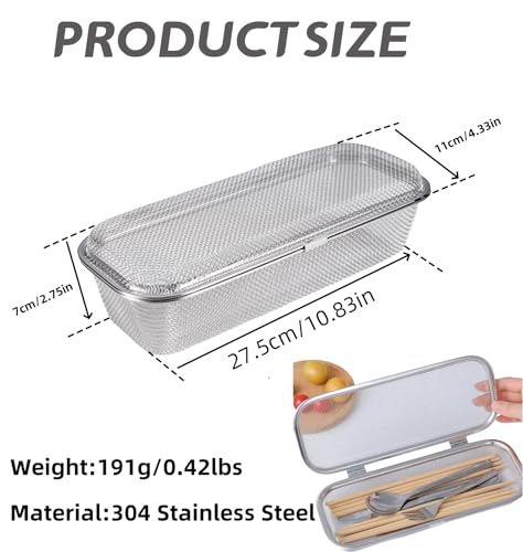 Dishwasher Basket, Basket for Dishwasher, Stainless Steel Dishwasher Silverware Basket, Replacement Dishwasher Accessories Rectangular Mesh Drain Dishwasher Basket for Small Items Kitchen (Large)
