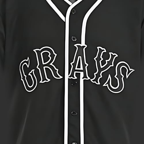 UNLC Josh Gibson #20 Homestead Black Baseball Jersey – Authentic Throwback with Sleeve Patch, Stitched Letters, Adult, Large