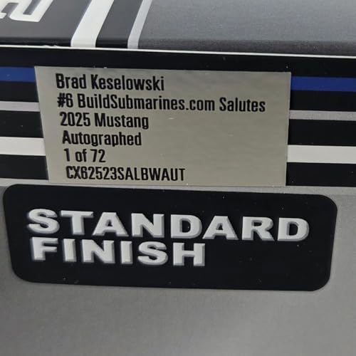 Lionel Racing Brad Keselowski Autographed 2025 BuildSubmarines Salutes ARC Diecast Car 1:24 Scale