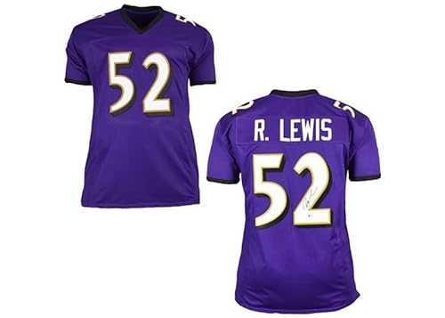Ray Lewis Autographed Purple Football Jersey