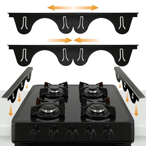 Linda’s Essentials Stainless Steel Stove Gap Covers (2 Pack) Adjustable Length 13.8" to 27.5" Stove Gap Covers Stainless Steel, Steel Adjustable Stove Gap Covers, Counter, Oven & Stove Gap Filler