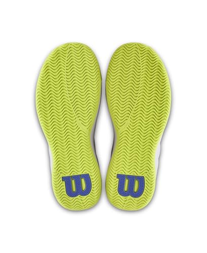 WILSON Intrigue Lite Women's Tennis Shoe - White/Amparo Blue/Safety Yellow, Size 10 US