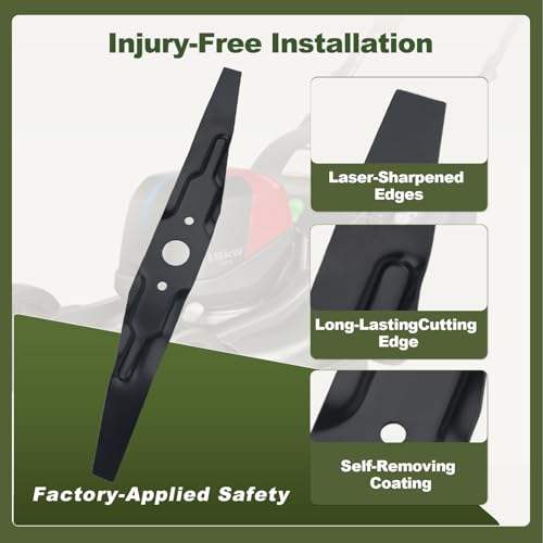 joytrace 72531-VH7-000 & 72511-VL0-S00 Mulching Blades Kit for Honda HRX217/HRR216 21" Microcut Twin Blade Kit - Complete Maintenance Kit with Air Filter 17211-Z8B-901,Spark Plug,Bolts and Spacer
