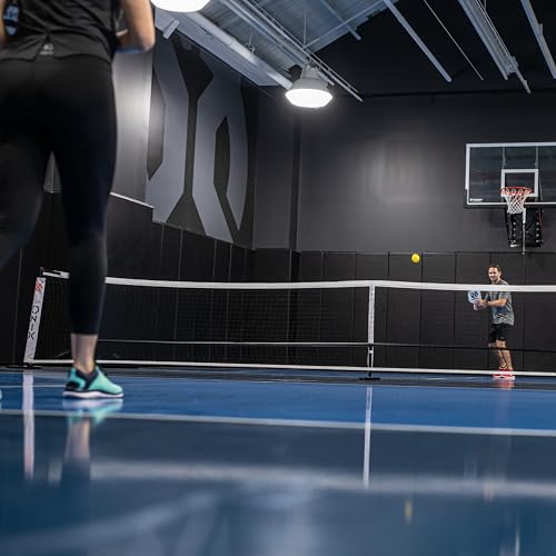 Onix Pickleball 2-in-1 Regulation-Size Portable Net and Practice Net Set Includes Carrying Case with Wheels,White
