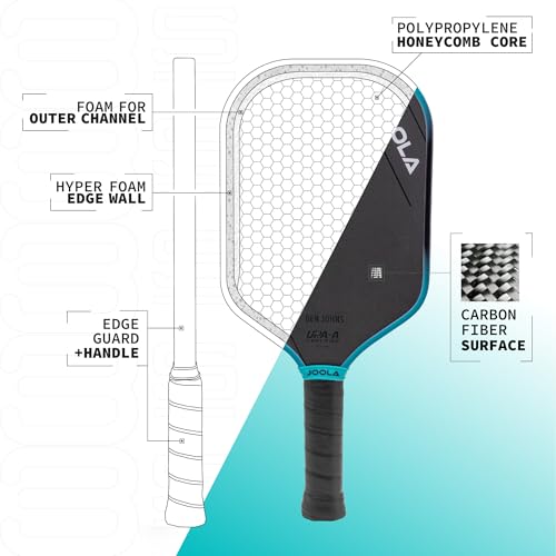 JOOLA Ben Johns Perseus 3S 14mm Pickleball Paddle w/Propulsion Core - Charged Carbon Surface Technology. UPA Approved - Elongated Body Shape w/Large Sweet Spot. NFC Chip Enabeled & UPA-A Certified.