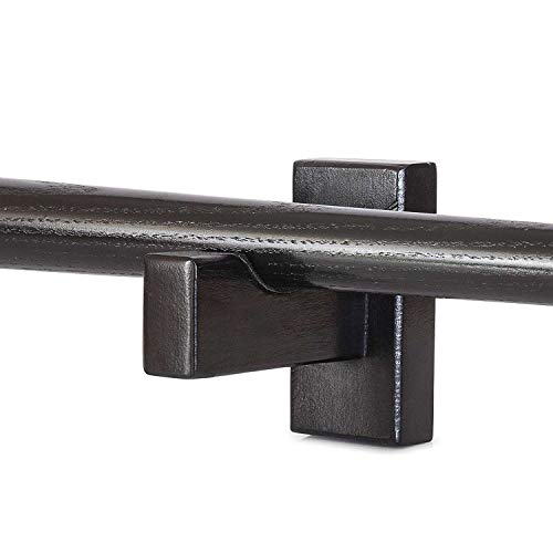 TOBWOLF 2PCS Baseball Bat Display Case, Baseball Bat Hanger Holder, Wall Mount Baseball Bat Horizontal Rack, Baseball Bat Bracket - Black