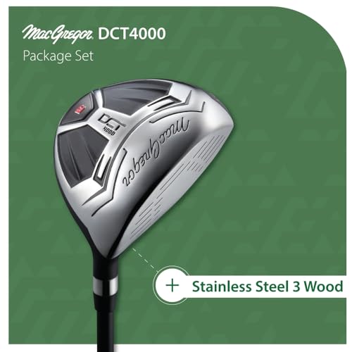 MacGregor Golf DCT4000 Golf Clubs Set with Bag (Graphite/Steel - 1 Inch Longer, 13 Pieces / 9 Clubs, Regular, Right)