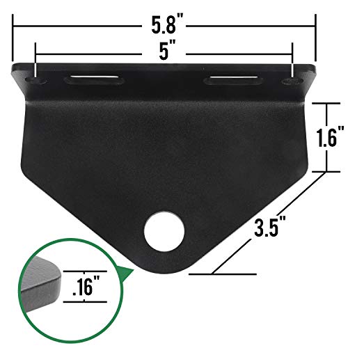 Mission Automotive Universal Zero Turn Lawn Mower Trailer Hitch Mount, Heavy Duty 3/16'' Thick & Rugged Steel, 3/4'' Mount, Compatible with Most ZTR (Hardware Not Included) - Riding Lawn Mower Hitch