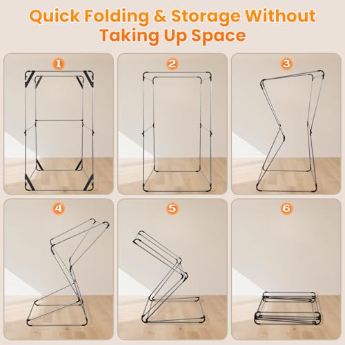 Portable Sauna for Home, Upgraded Personal Steam Sauna Box with 3L 1300W Steamer, Folding Chair, Extra Large Size Foldable Home Sauna 3’X 3’X 5.9’, Full Body Sauna Tent for Relaxation Spa, Black