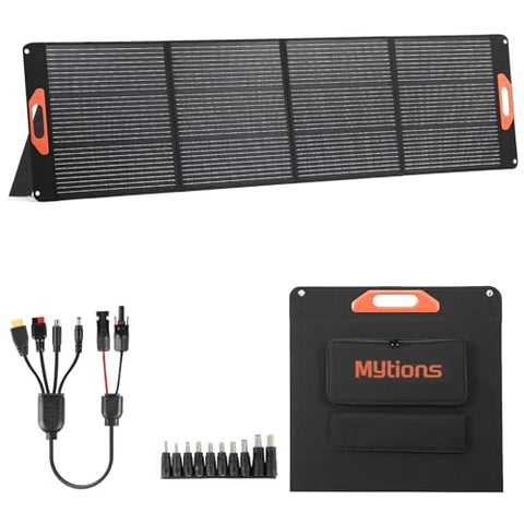 200W Portable Solar Panel for Power Station, Compatible with Jackery, Ecoflow, Bluetti, Anker and More Portable Power Stations, 23.5% High Efficiency, Weatherproof for Camping, RV, Emergency Power