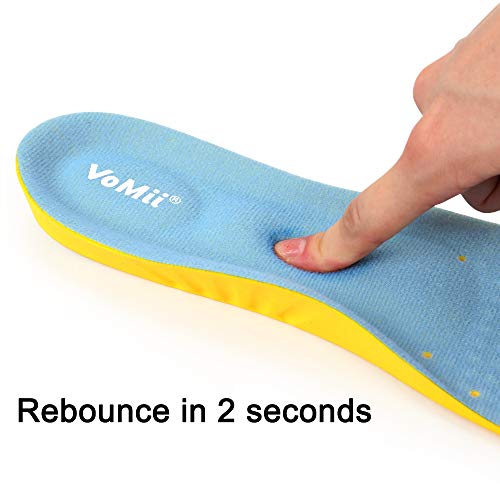 Shoe Insoles for Women Men and Kids, Memory Foam Insoles, Comfortable Sports Shoe Inserts for Shock Absorption and Relieve Foot Pain, Plantar Fasciitis Arch Support Insoles, M(Men 6-9/ Women 7-11)