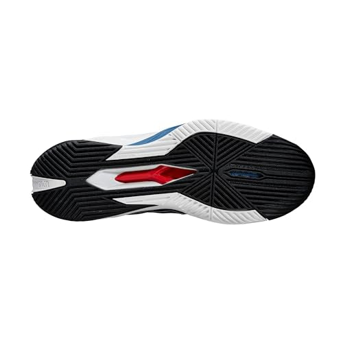 WILSON Rush Pro 4.5 Men's Tennis Shoe, Black/White/Ensign Blue, Size 9.5