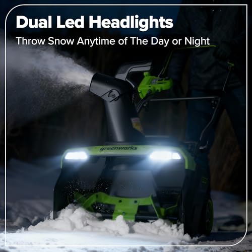 Greenworks 40V 20'' Brushless Snow Blower, Battery and Chargder not Included
