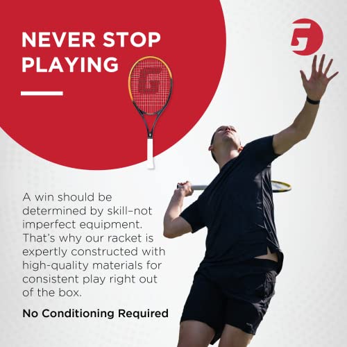 Gamma Sports Tour Ace Tennis Racquet, Pre-Strung Tennis Racquet for Adults, 27-Inch, Orange