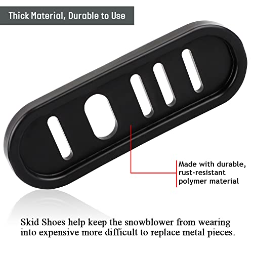 HUSWELL 490-241-0010 Snowblower Slide Shoes Skid Shoe (2 Pack) with Mounting Hardware for Universal MTD Snow Thrower