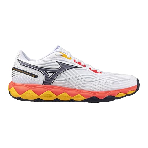 Mizuno Wave Enforce Tour 2 AC Men's Tennis Shoe,All Court Shoe, White-Baritone Blue, US Mens 10