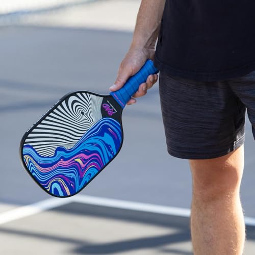 RAD Pickleball Paddle Lucid Dream – USAPA Approved Pickleball Racket – Fiberglass Surface with Spin Grit Tech – Carbon Fiber Pickleball Paddle for Power & Control – Indoor & Outdoor