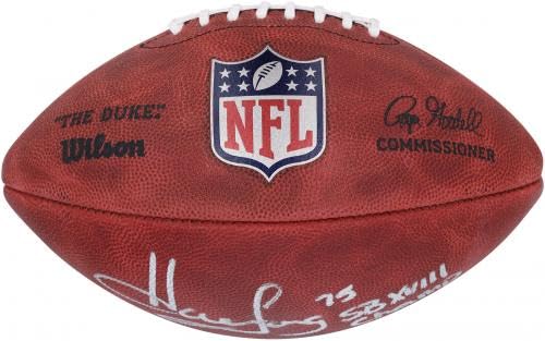 Howie Long Oakland Raiders Autographed Duke Full Color Football with "SB XVIII Champ" Inscription - Autographed Footballs