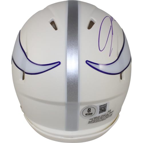Jordan Addison Autographed Minnesota Mini Helmet 24 Alt Beckett 50968