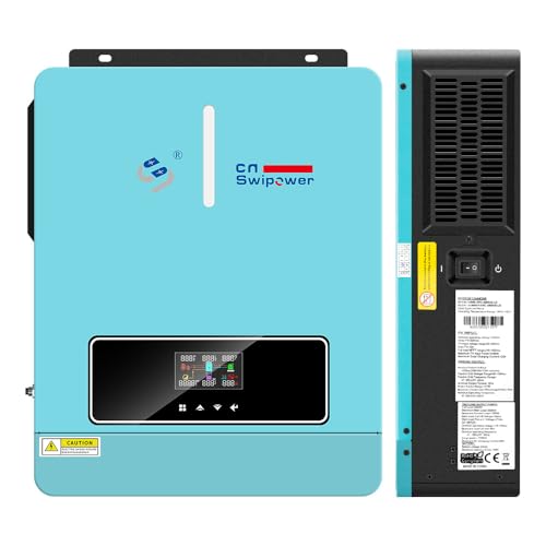 Xijia 3600W Hybrid Solar Inverter，24VDC to 120VAC Power Converter with 120A MPPT Solar Charging Controller，Battery-Less Operation Pure Sine Wave Inverter for Home, RVs and Off-Grid Cabin