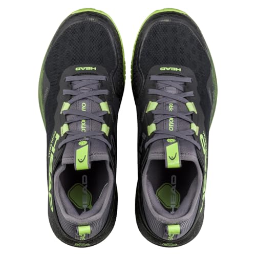 HEAD Motion Pro Men's Pickleball Shoes, Black/Lime, 10.0