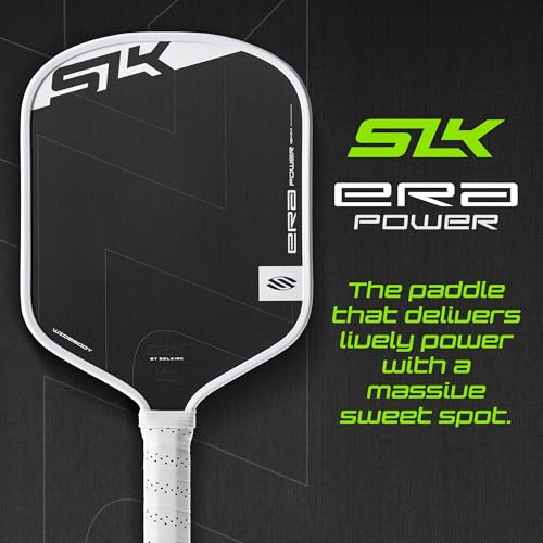 Selkirk Sport SLK ERA Power Pickleball Paddle | Carbon Fiber & Fiberglass Hybrid Face for Power, Spin & Control | Dynamic Fusion Core | Professional Pickleball Paddles | Widebody White