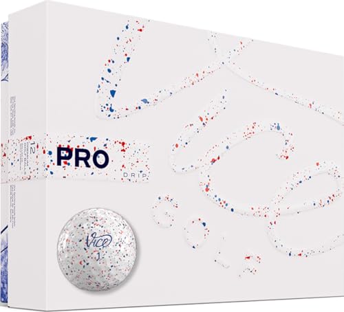 Vice Pro Drip Version Golf Balls (Red/Blue Drip)