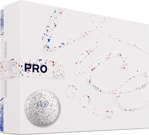 Vice Pro Drip Version Golf Balls (Red/Blue Drip)