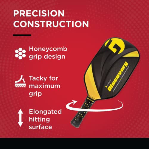 GAMMA Sports Conqueror Pickleball Paddle, Graphite Composite Surface and Honeycomb Grip, Discovery