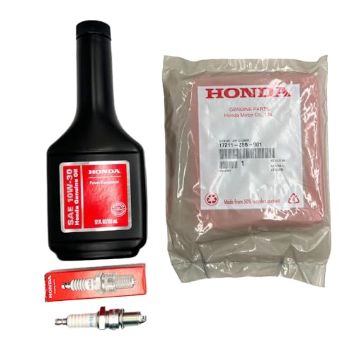 Honda Lawn Mower Tune Up Kit for GCV160, GCV170, GCV190LA, GCV200, GC190 & GC160 Engine - Kit Includes 17211-Z8B-901 Air Filter, 98079-55846 Spark Plug and 08213-10W30 12oz Bottle of 10W-30 Motor Oil