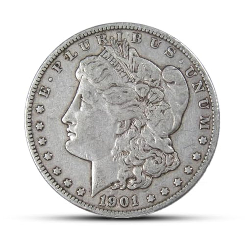 Antique Morgan Silver Dollars, U.S. Old Coins for Collectors, American Lucky Coins, Vintage Coin Collection, Commemorative Gifts Coin Set (Morgan 1901)