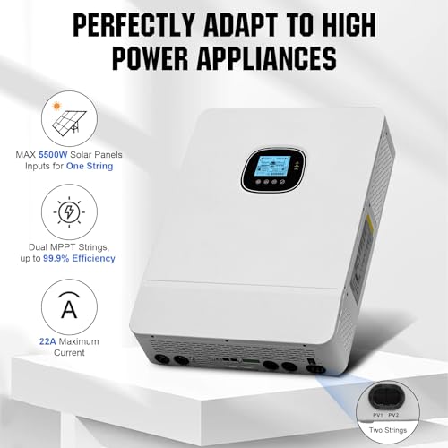 ECO-WORTHY Home Off-Grid Solar Power System: 10KW 120V/240V Output+ 15.36kWh UL1973&UL9540A Certified Lithium Battery (3 * 48V100Ah)+ 4920W Solar Panel (12 * 410W)，Complete Off-Grid Solar Kit